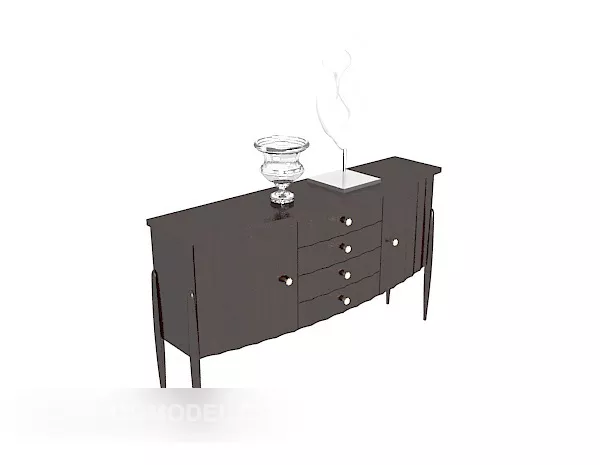 Modern Decorative Side Cabinet 3d model Modern Decorative Side Cabinet 3d model
