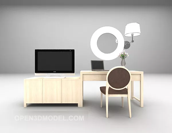 Modern Desk Console Table Furniture 3d model Modern Desk Console Table Furniture 3d model