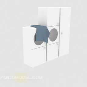 Modern Drum Washing Machine 3d model