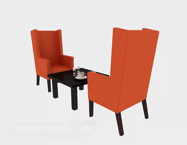 Entertainment Room Relax Table Chair Set 3d model Entertainment Room Relax Table Chair Set 3d model