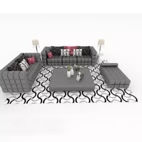 Modern Family Combination Sofa 3d model