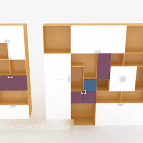 Modern Fashion Wardrobe Wooden 3d model