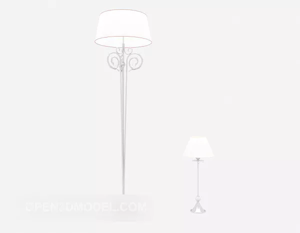 Modern floor lamp two size 3d model Modern floor lamp two size 3d model