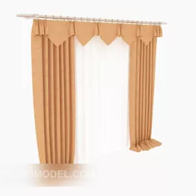 Modern Floor-to-ceiling Curtain 3d model