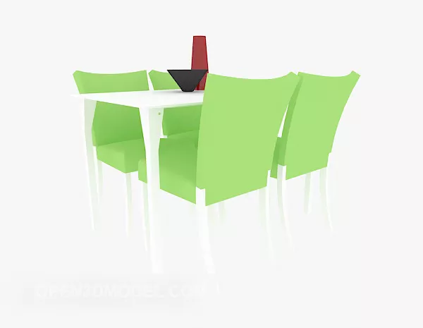 Modern Fresh Table And Chair 3d model Modern Fresh Table And Chair 3d model