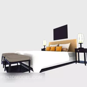 Modern Furniture Bed With Daybed 3d model