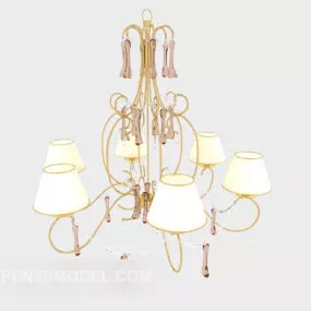 Modern Generous Chandelier Design 3d model