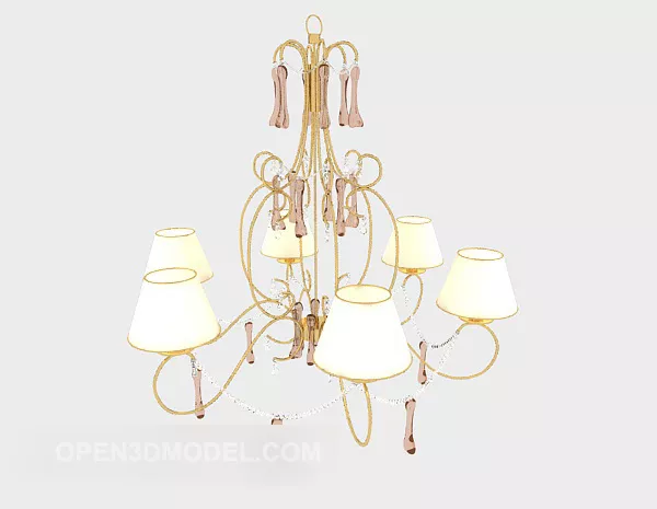 Modern Generous Chandelier Design 3d model Modern Generous Chandelier Design 3d model