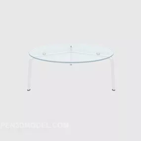 Modern Glass Sofa Coffee Table 3d model