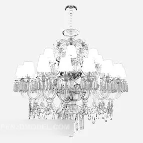 Villa Gorgeous Crystal Chandelier 3d model