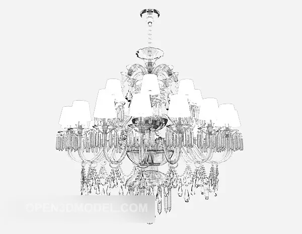 Villa Gorgeous Crystal Chandelier 3d model Villa Gorgeous Crystal Chandelier 3d model
