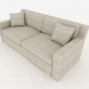 Modern Grey Home Multi Seaters Sofa 3d model