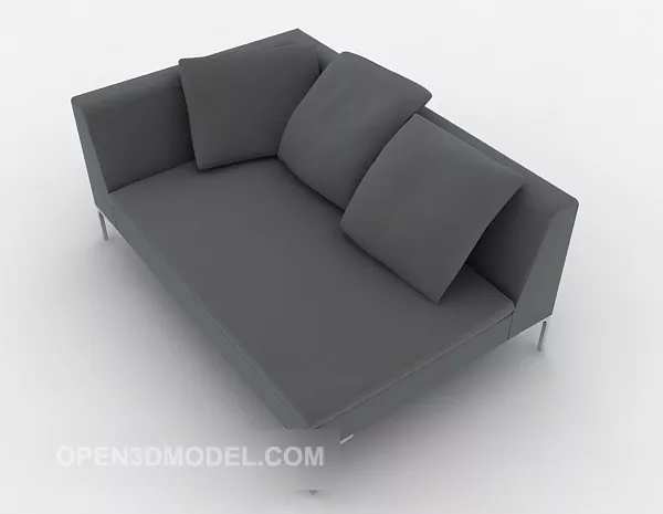 Modern Grey Single Sofa Design 3d model Modern Grey Single Sofa Design 3d model