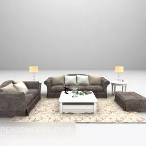 Modern Grey Sofa Table 3d model