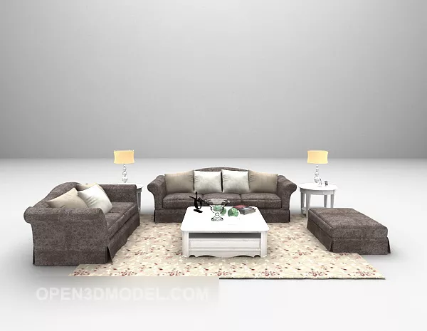 Modern Grey Sofa Table 3d model Modern Grey Sofa Table 3d model