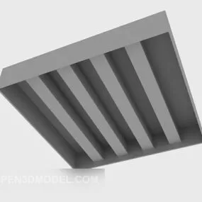 Modern Grille Lamp Metal 3d model