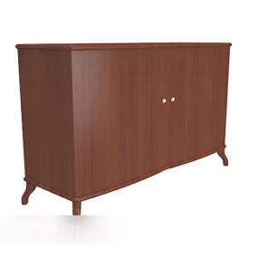 Modern Cabinet Locker Wooden 3d model