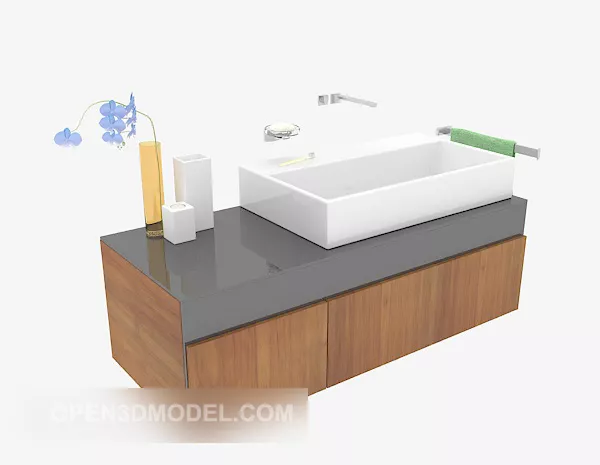 Modern Hand-washing Table 3d model Modern Hand-washing Table 3d model