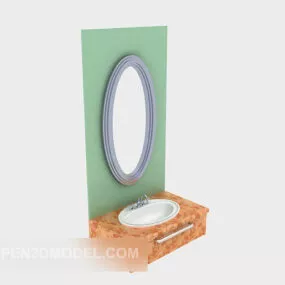 Modern Home Bath Cabinet 3d model