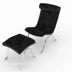 Modern Home Black Lounge Chair Furniture 3d model