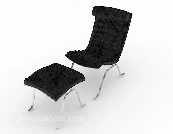 Swimming Pool Plastic Lounge Chair 3d model