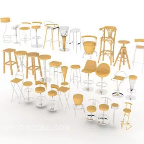 Modern Home Chair Collection 3d model