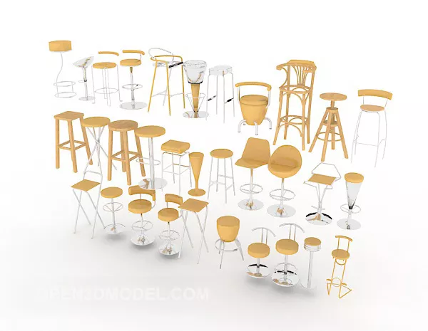 Modern Home Chair Collection 3d model Modern Home Chair Collection 3d model