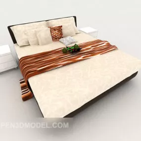 Modern Home Double Bed V2 3d model
