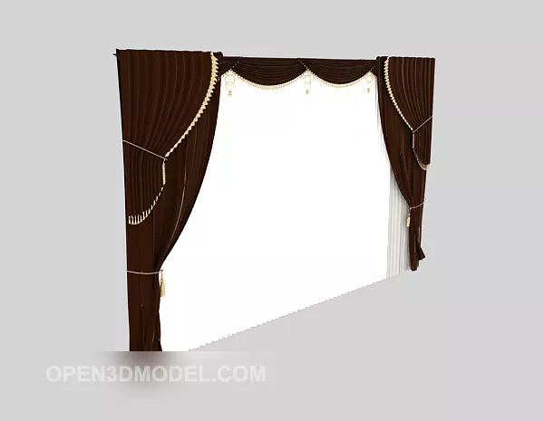 Roll Curtain Vintage Textures 3d model