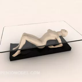 Modern Home Glass Coffee Table 3d model