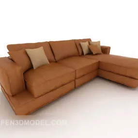 Modern Home Leather Sofa V1 3d model