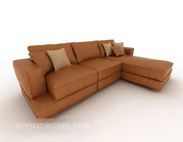 Modern Home Leather Sofa V1 3d model Modern Home Leather Sofa V1 3d model