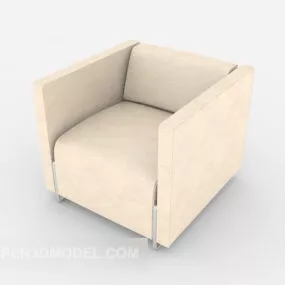 Modern Home Light Brown Single Sofa 3d model