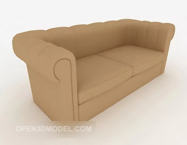 Modern Home Simple Double Sofa 3d model Modern Home Simple Double Sofa 3d model