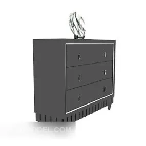 Grey Home Simple Side Cabinet 3d model