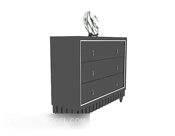 Grey Home Simple Side Cabinet 3d model Grey Home Simple Side Cabinet 3d model