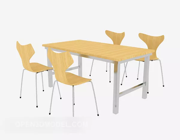 Modern Home Simple Table Chair 3d model Modern Home Simple Table Chair 3d model