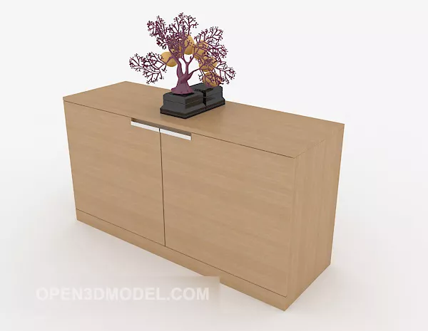 Modern Home Solid Wood Home Side Cabinet 3d model Modern Home Solid Wood Home Side Cabinet 3d model