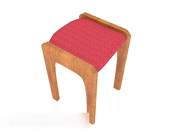 Leather Stool Pad Upholstered 3d model