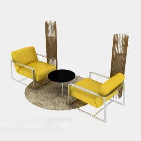Modern Home Table And Chair Combination 3d model