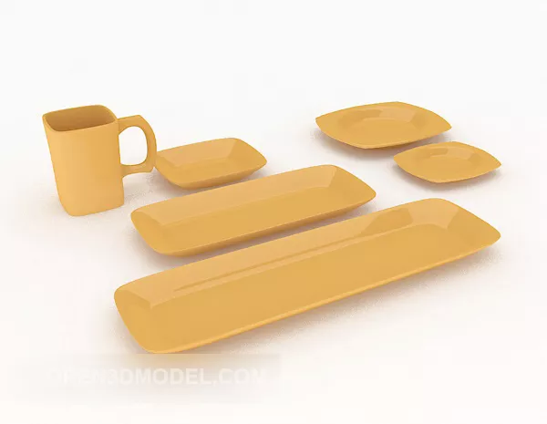 Modern Home Tableware 3d model Modern Home Tableware 3d model