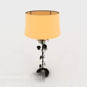 Modern Home Yellow Shade Table Lamp 3d model