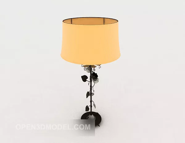 Modern Home Yellow Shade Table Lamp 3d model Modern Home Yellow Shade Table Lamp 3d model