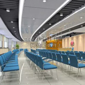 Modern Large Showroom 3d model