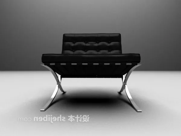 Modern Leather Metal Sofa 3d model Modern Leather Metal Sofa 3d model