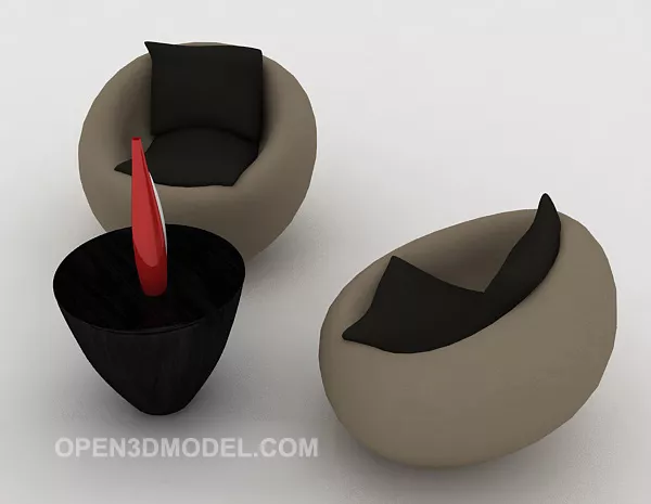 Modern Leisure Combination Sofa 3d model Modern Leisure Combination Sofa 3d model