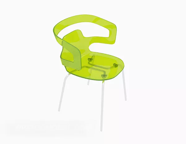 Modern Relaxing Plastic Chair 3d model Modern Relaxing Plastic Chair 3d model