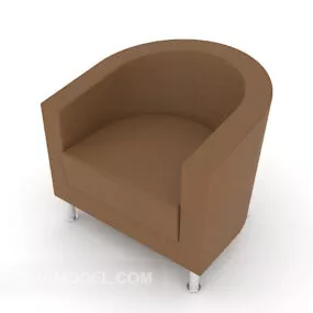 Modern Light Brown Single Sofa 3d model