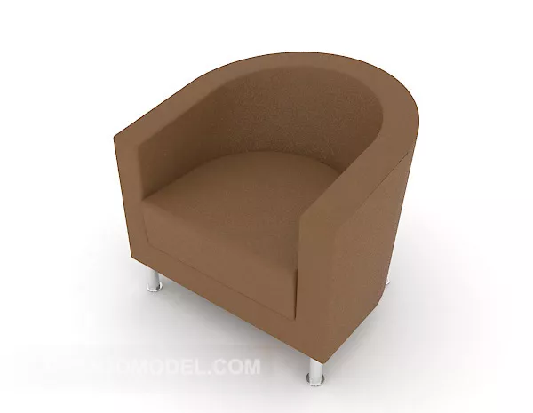 Modern Light Brown Single Sofa 3d model Modern Light Brown Single Sofa 3d model