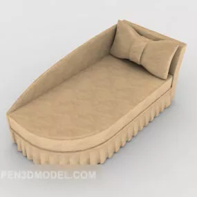Modern Light Brown Sofa Lounge Chair 3d model